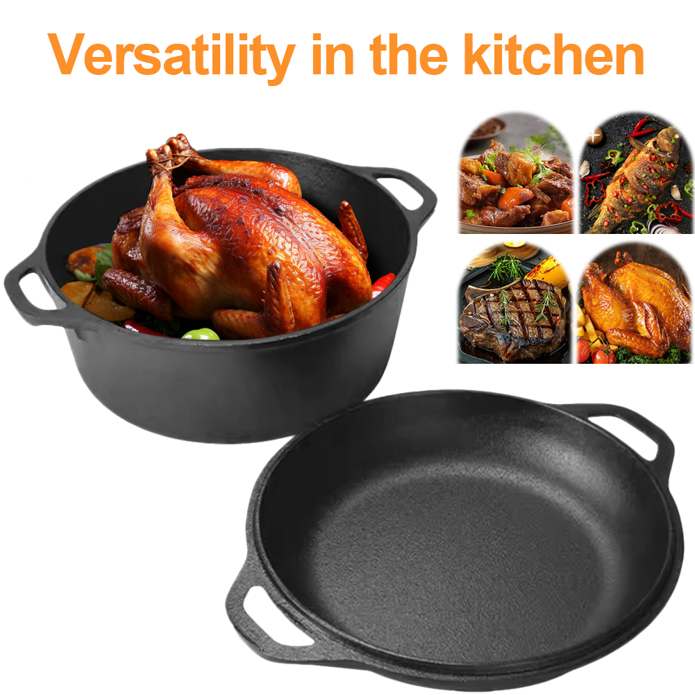 Cast Iron Tetsubin - 2 in 1 Cast Iron Dutch