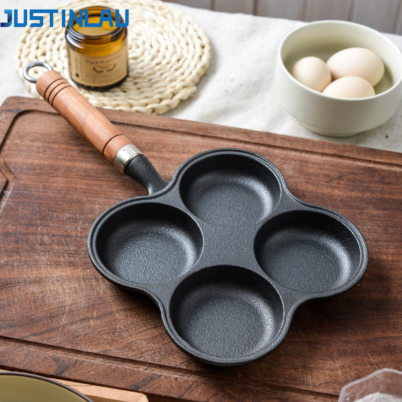 Cast Iron Tetsubin - JUSTINLAU 2/4-Hole Cast Iron Omelette Pot