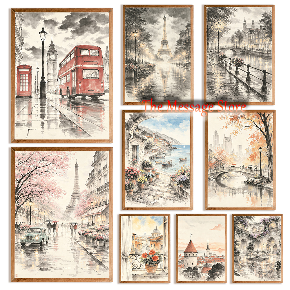 European Cities Traveling Art  - Japanese Minimalist Lifestyle 评论和价格