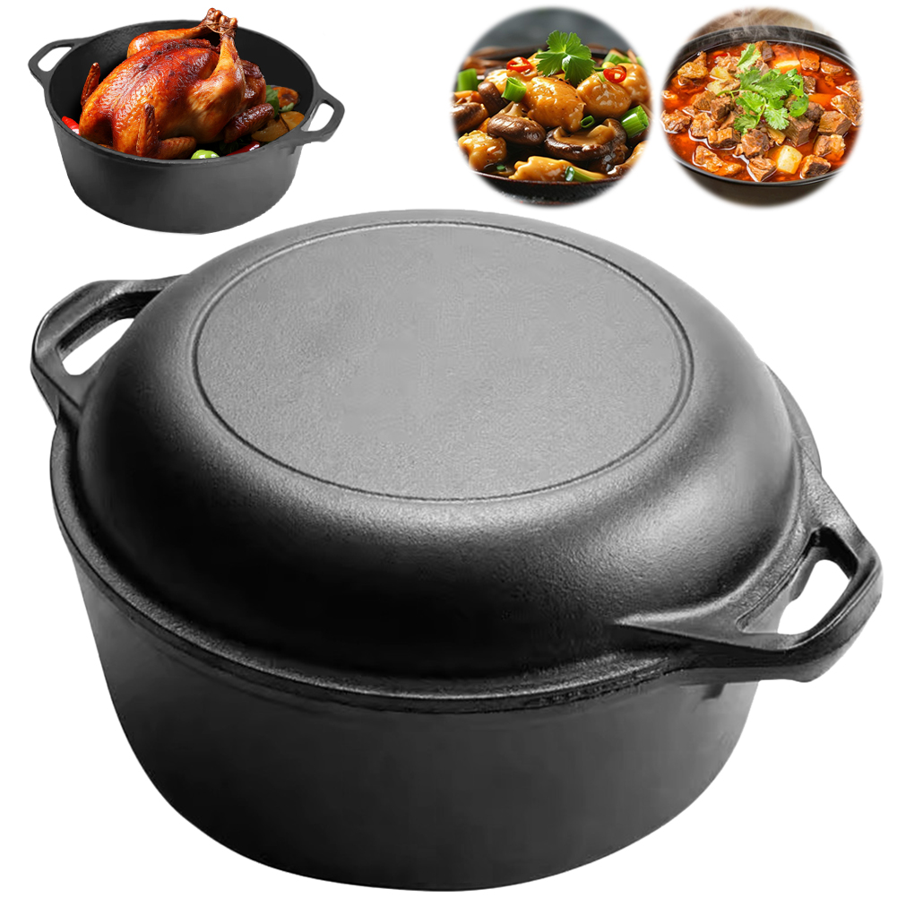 2 in 1 Cast Iron Dutch Oven Po - Cast Iron Tetsubin 评论和价格