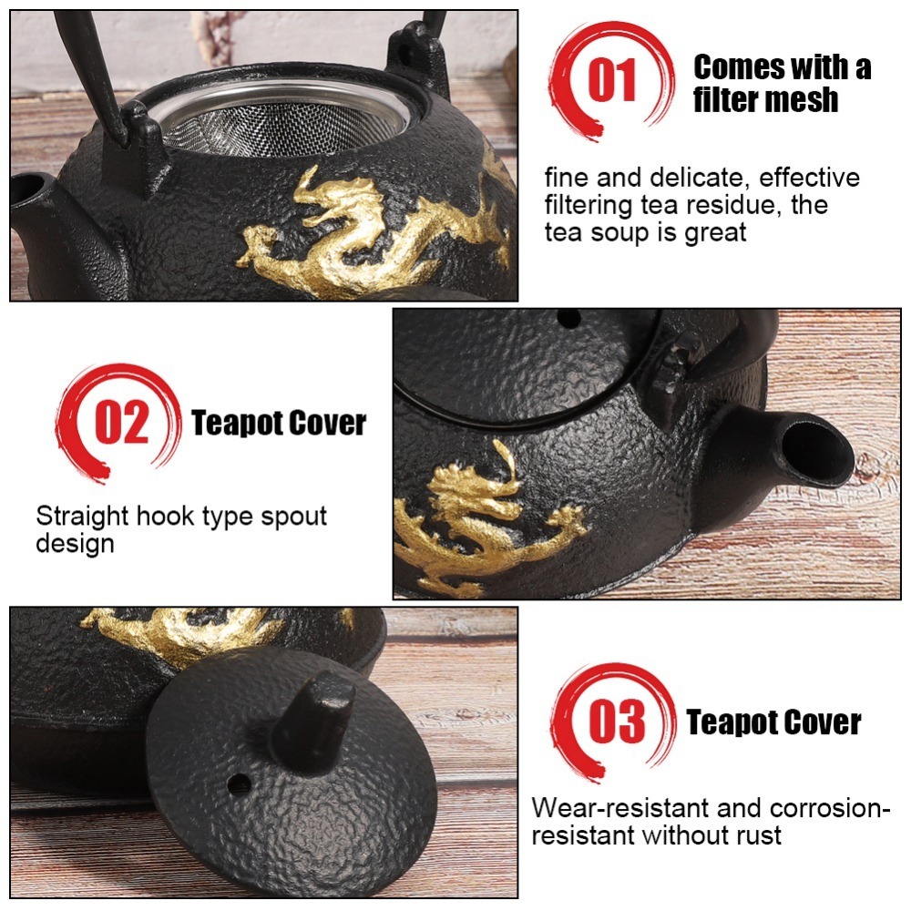 3pcs Stainless Steel Infuser C - Cast Iron Tetsubin 评论和价格