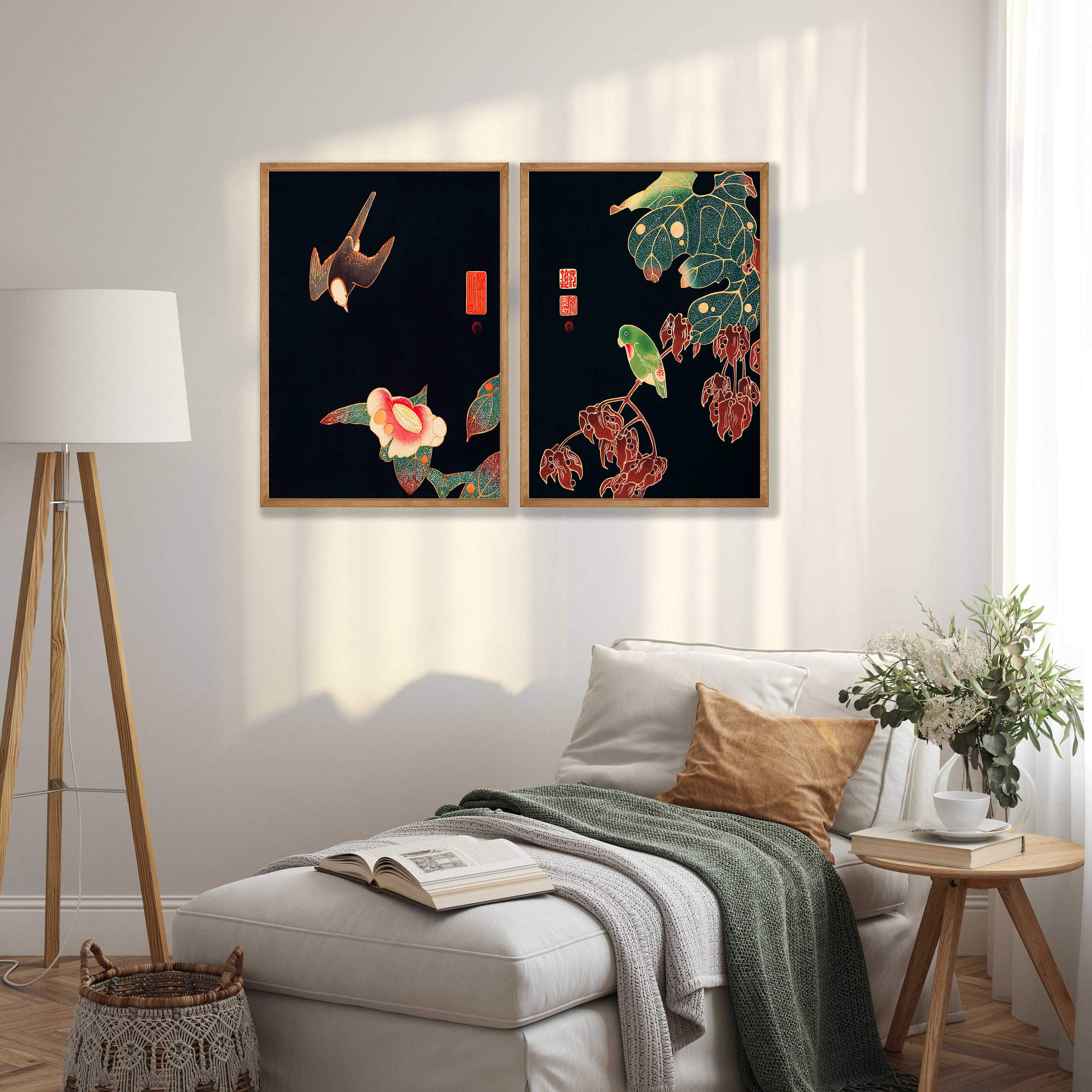 2pcs Japanese Retro Woodcut Bi - Japanese Minimalist Lifestyle 评论和价格