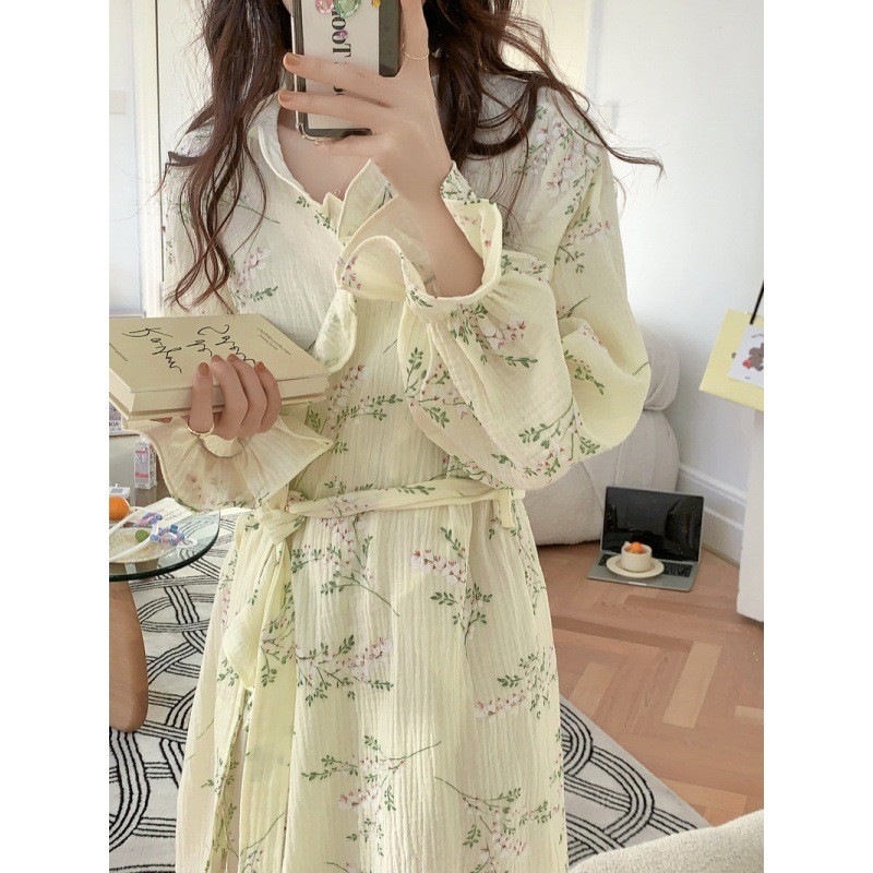 Korean Ins Kimono Lotus Edge B - Kimono Yukata Cotton 评论和价格