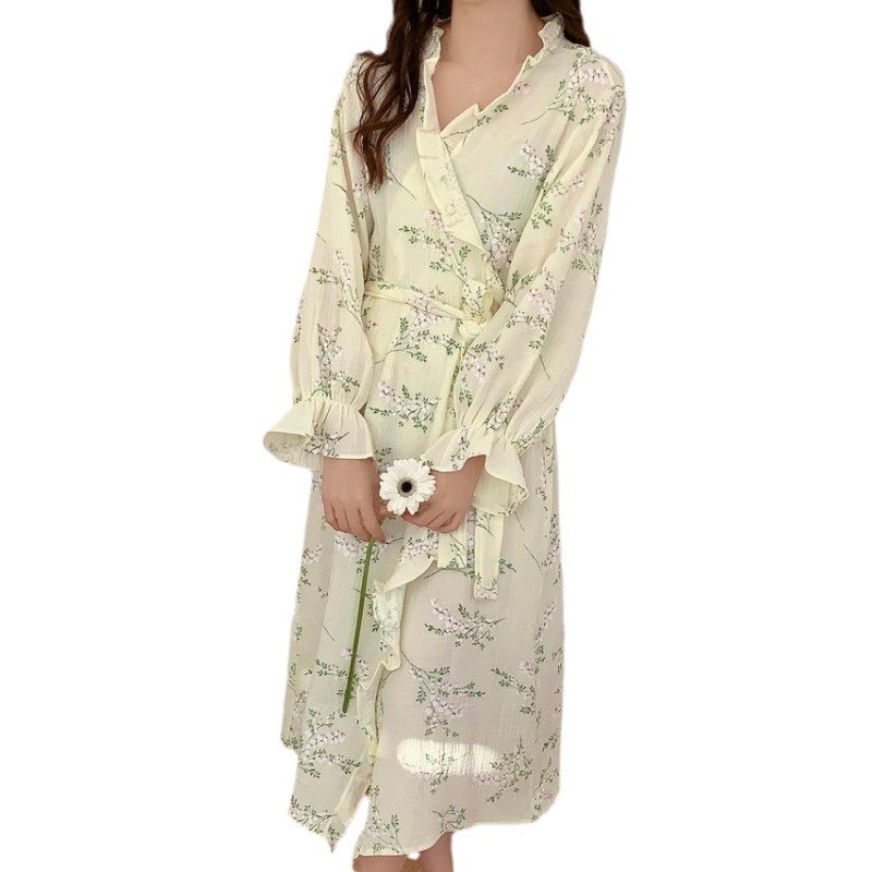 Korean Ins Kimono Lotus Edge B - Kimono Yukata Cotton 评论和价格