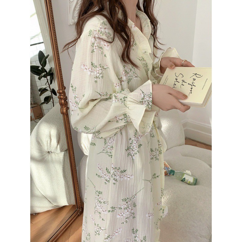 Korean Ins Kimono Lotus Edge B - Kimono Yukata Cotton 评论和价格