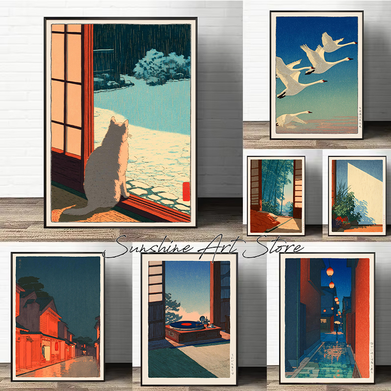 Vintage Hasui Kawase Style Min - Japanese Minimalist Lifestyle 评论和价格