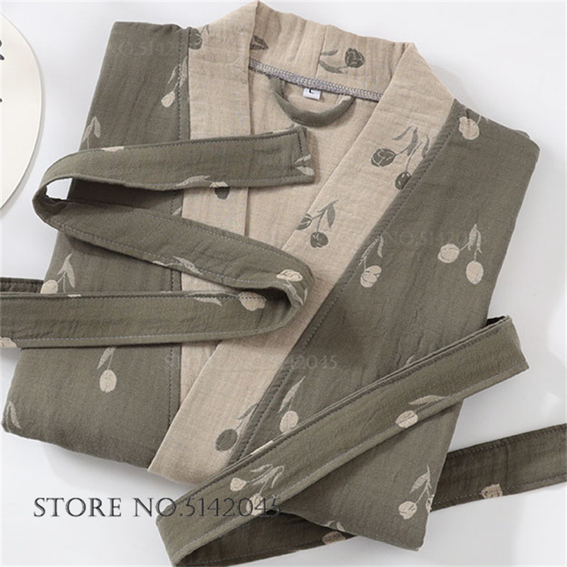 100% Cotton Coupe Robe Sleepwe - Kimono Yukata Cotton 评论和价格