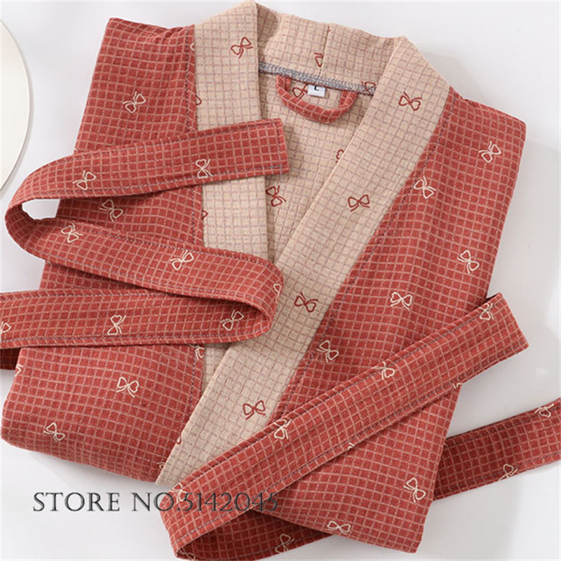 100% Cotton Coupe Robe Sleepwe - Kimono Yukata Cotton 评论和价格