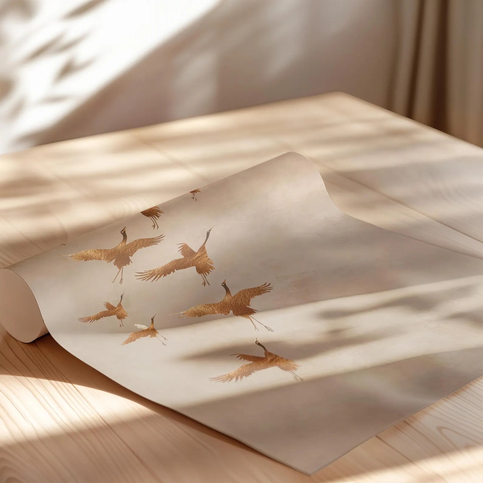3PCS Golden Cranes Japanese Po - Japanese Minimalist Lifestyle 评论和价格