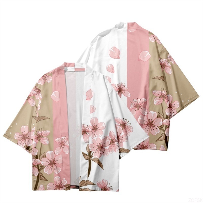 Summer Women Flower Print Kimo - Kimono Yukata Cotton 评论和价格