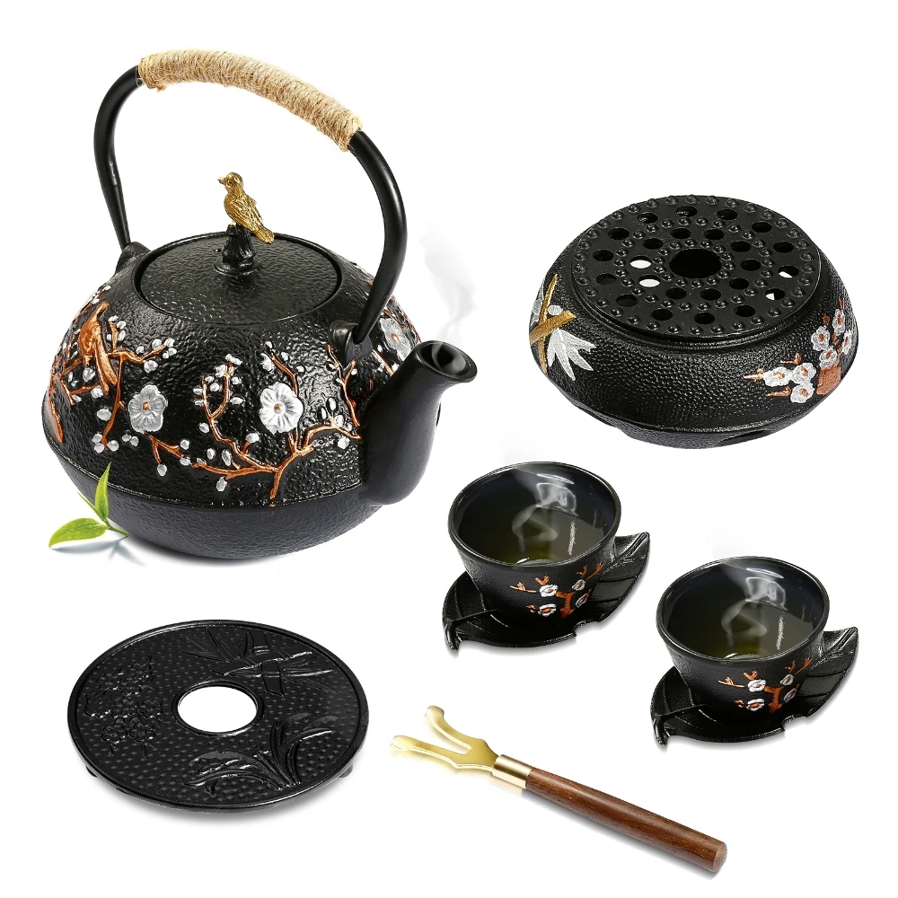 Cast Iron Teapot Set with Alco - Cast Iron Tetsubin 评论和价格