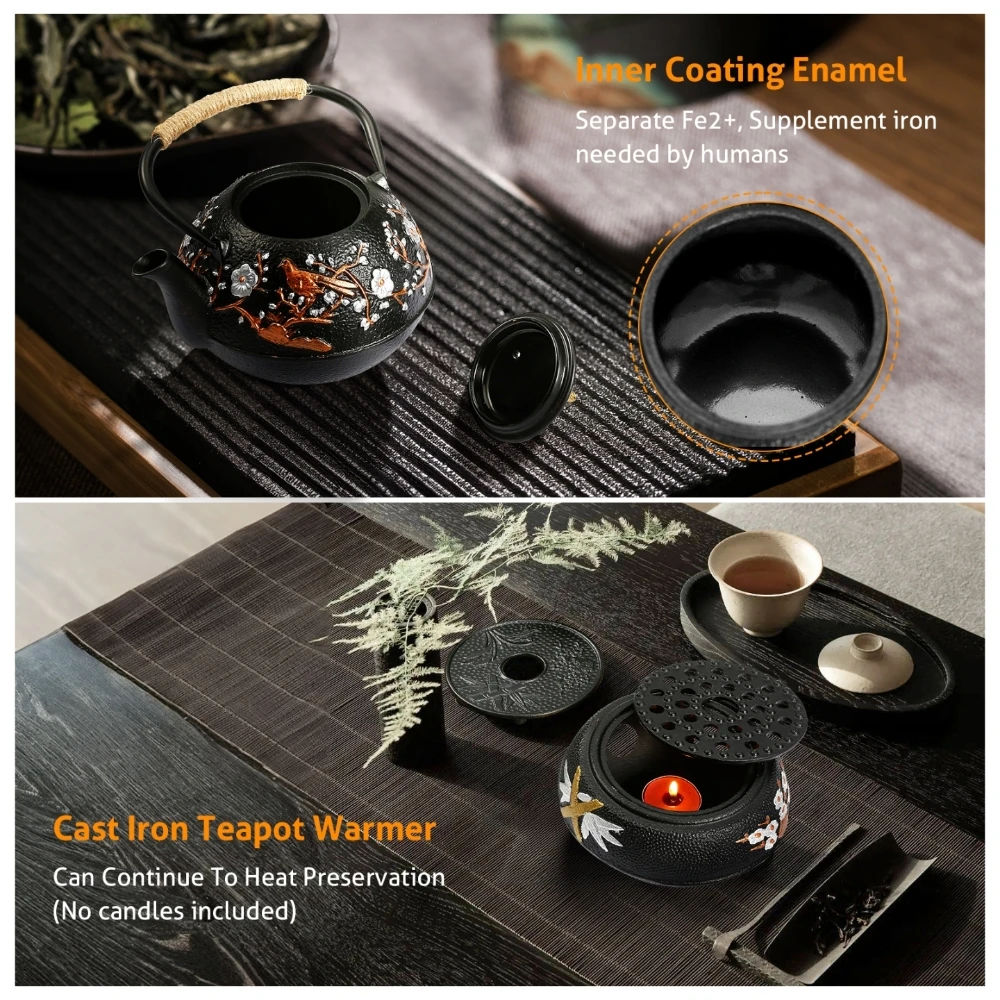 Cast Iron Teapot Set with Alco - Cast Iron Tetsubin 评论和价格